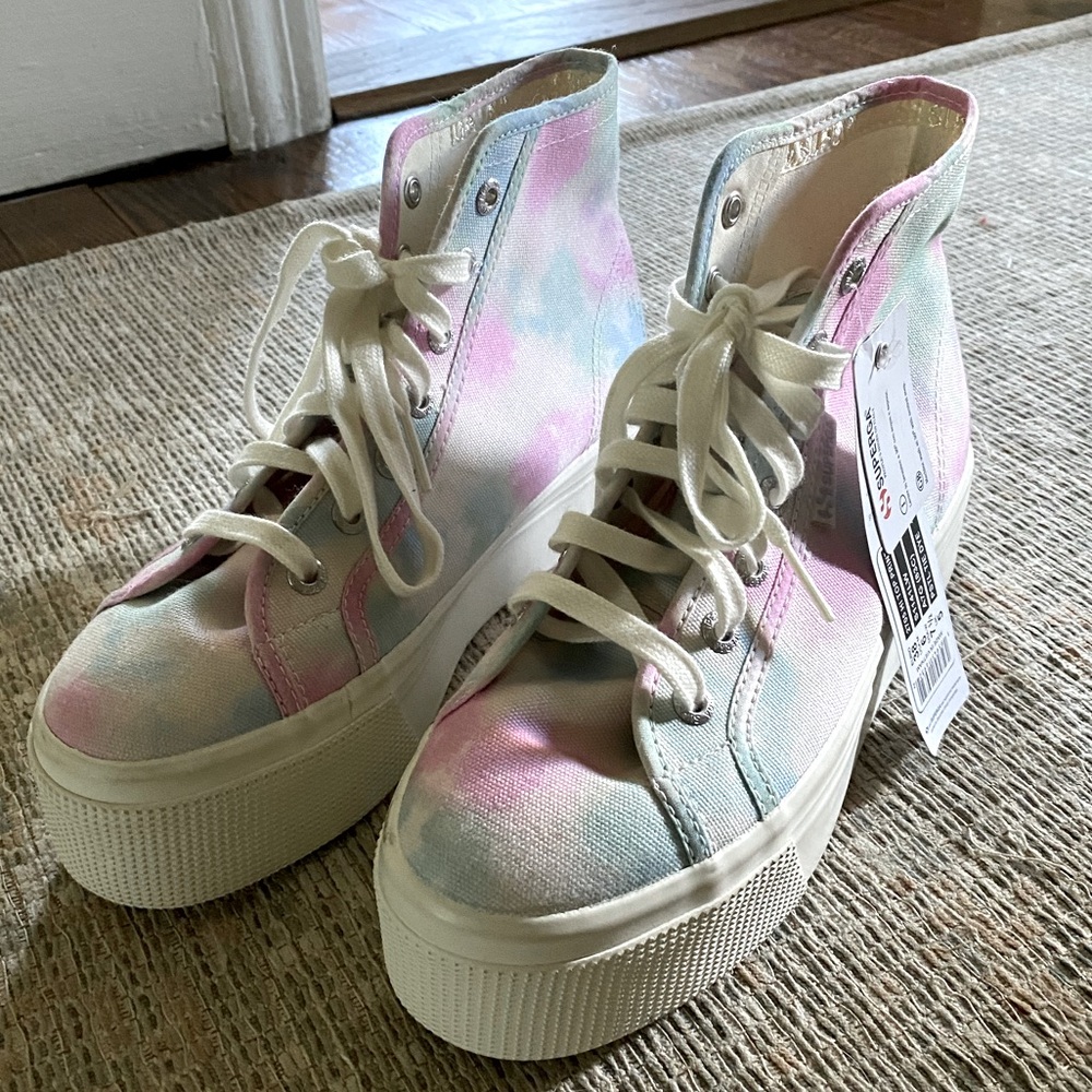 Superga Hightop Platform Tie Dye Sneaker